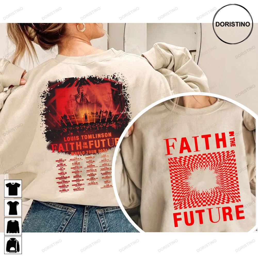 Faith In The Future World Tour Light Grey Hoodie - UK & Europe
