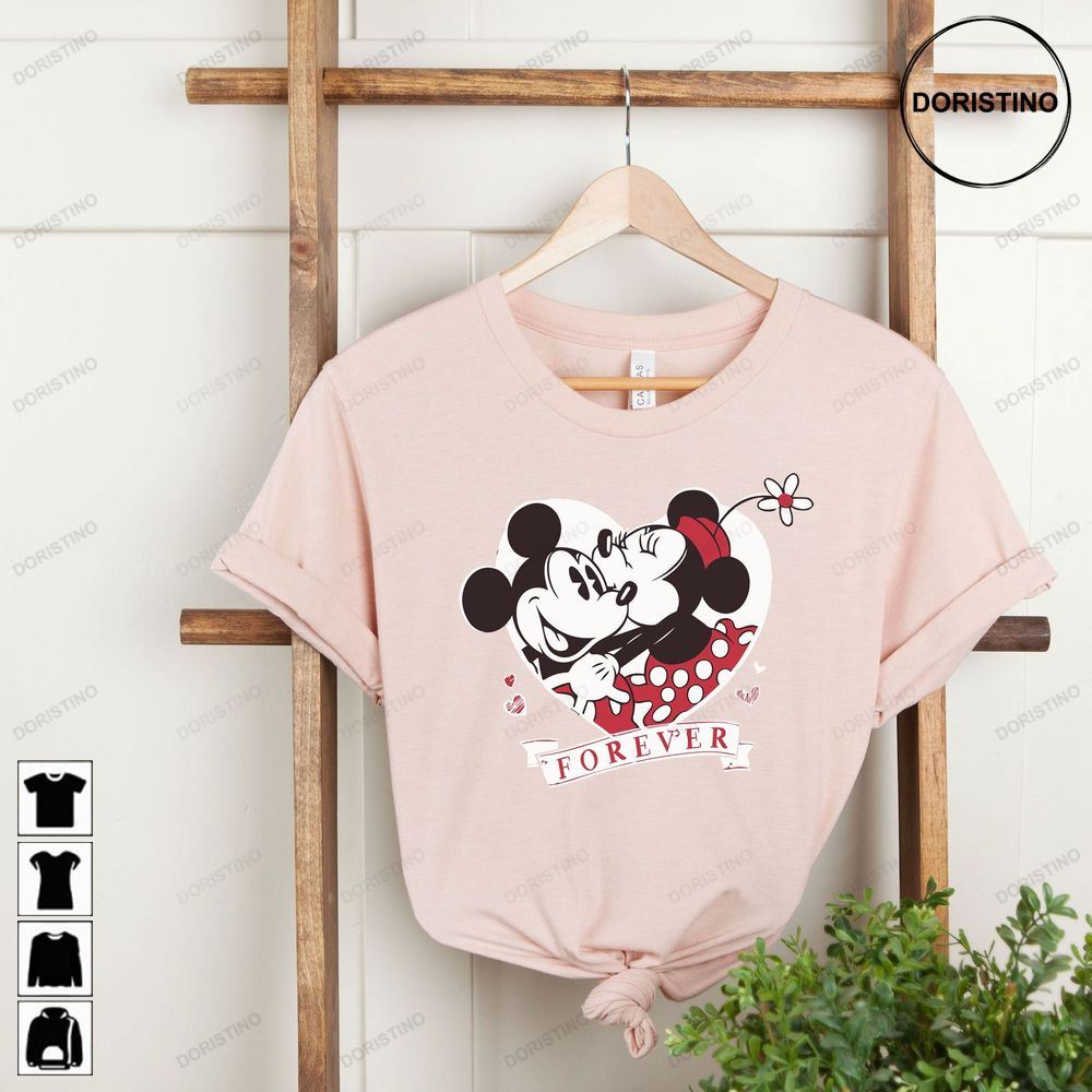 Forever Mickey Minnie Valentines Day Retro Disney Awesome Shirts