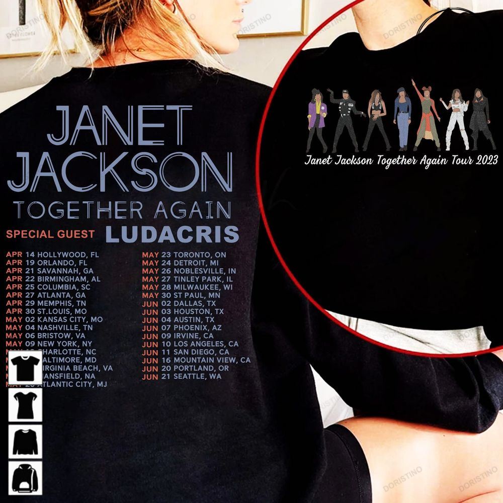Janet Jackson Together Again Tour 2023 Janet Awesome Shirts