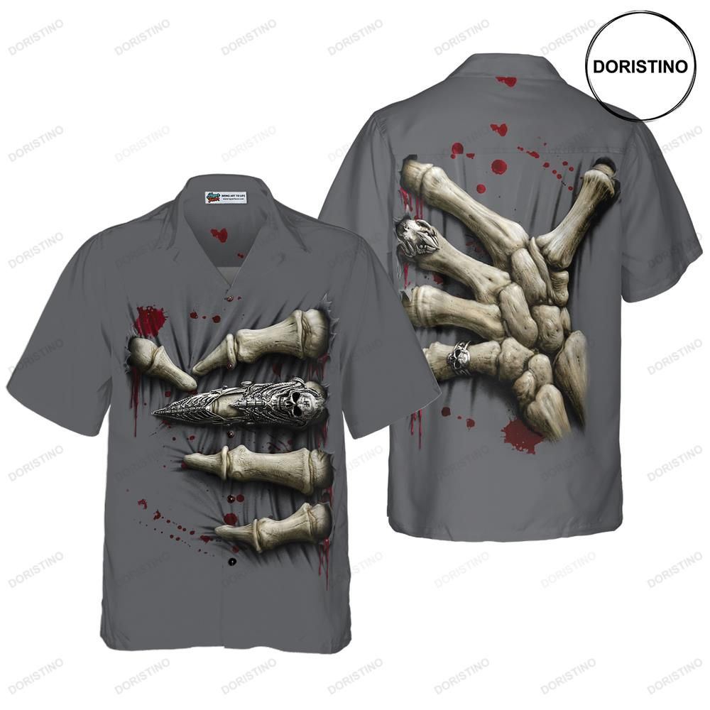 Death Hand Halloween Awesome Hawaiian Shirt