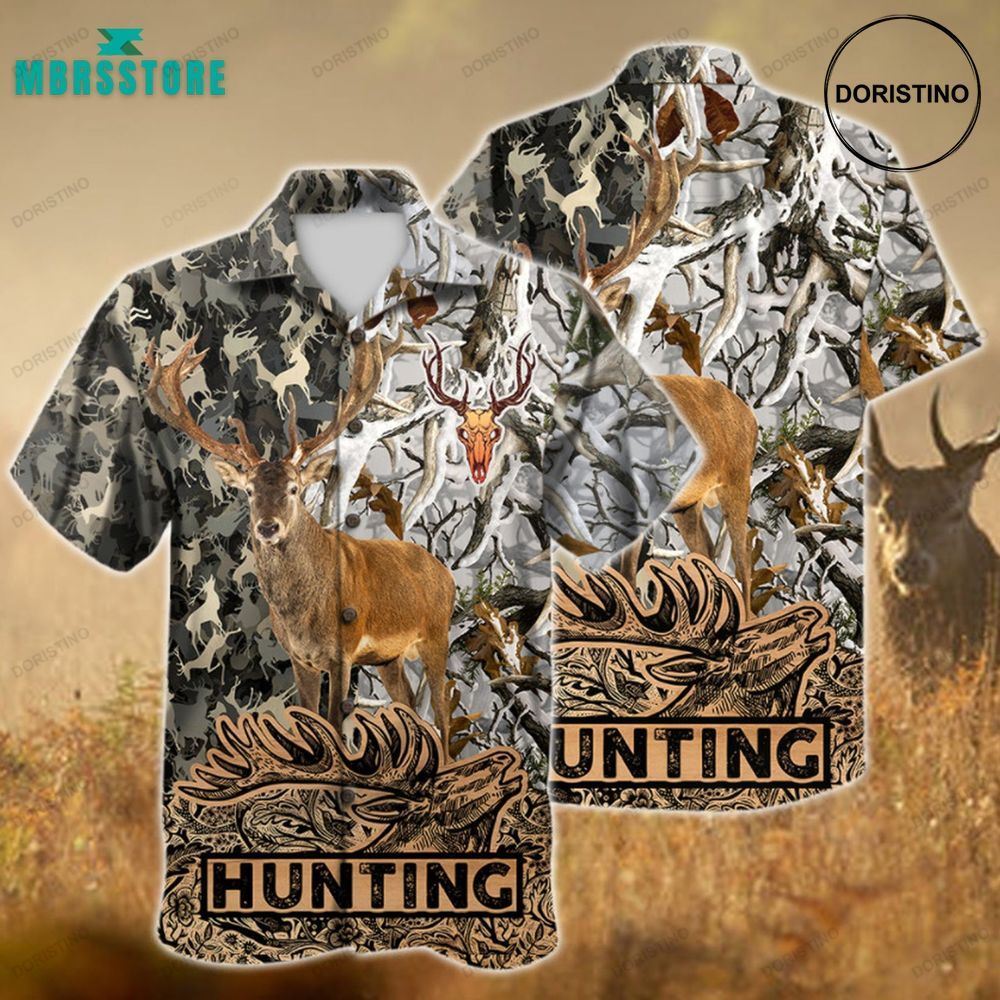 Deer Hunting Camouflague Pattern Hunting Hawai Fathers Day Hawaiian Shirt