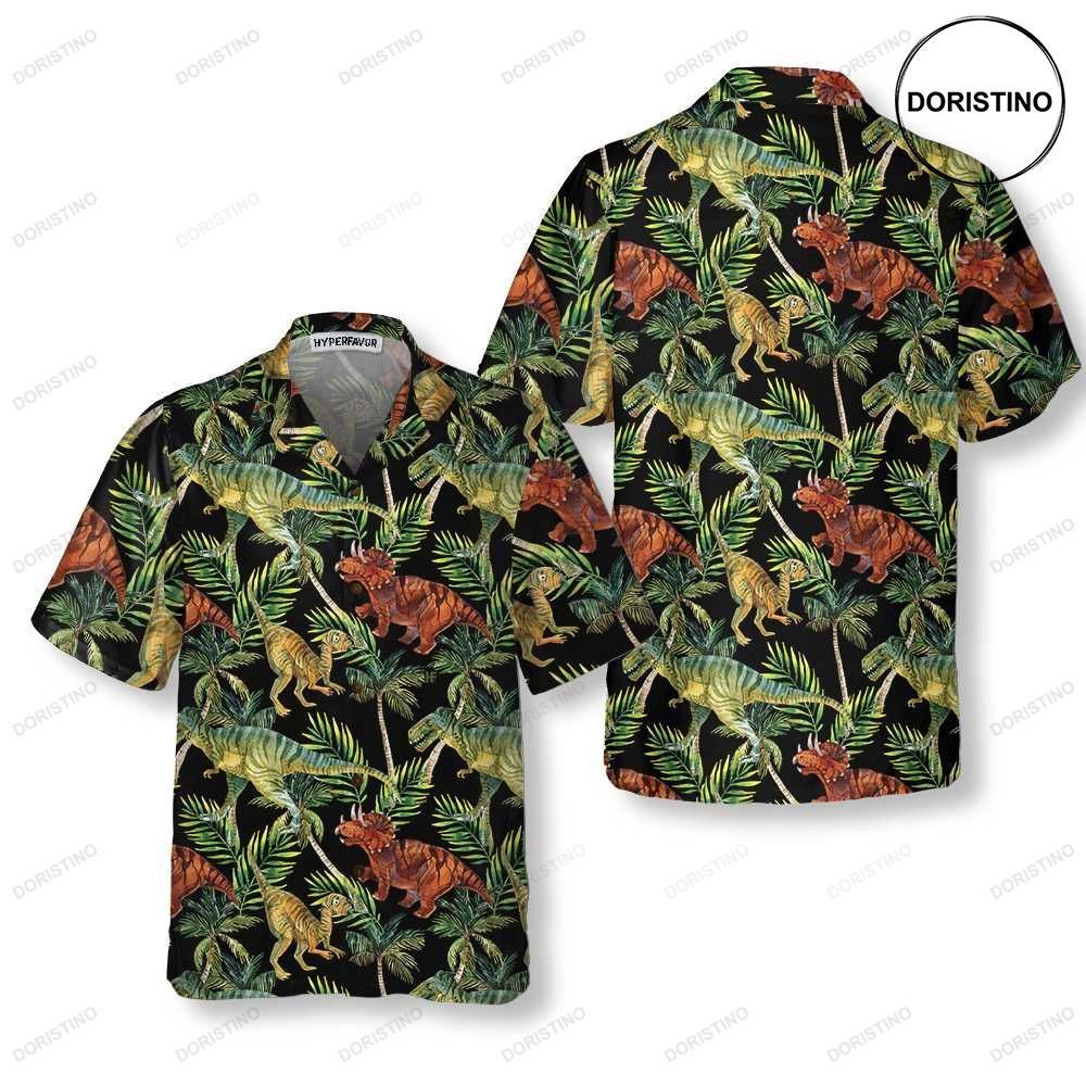 Dinosaur Tropical Pattern Tropical Dinosaur Printed Dino For Adults Limited Edition Hawaiian Shirt