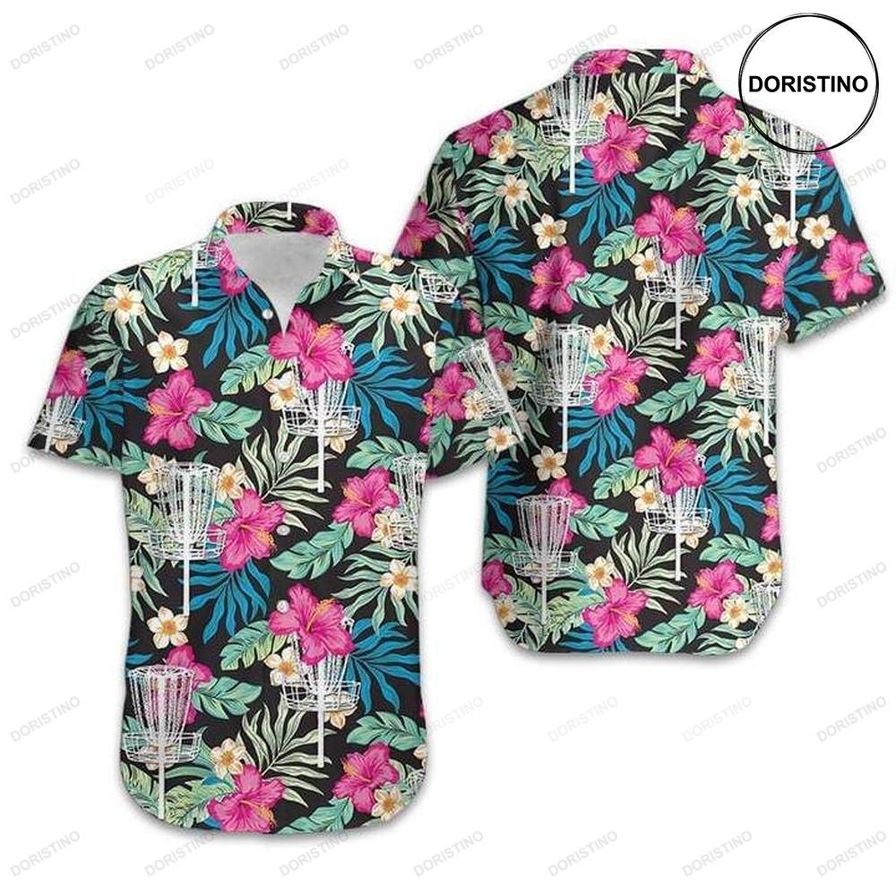 Disc Golf Hibiscus Awesome Hawaiian Shirt
