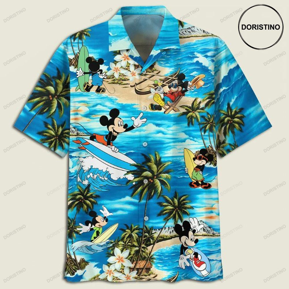Disney Summer Mickey Mouse Surfboard Limited Edition Hawaiian Shirt