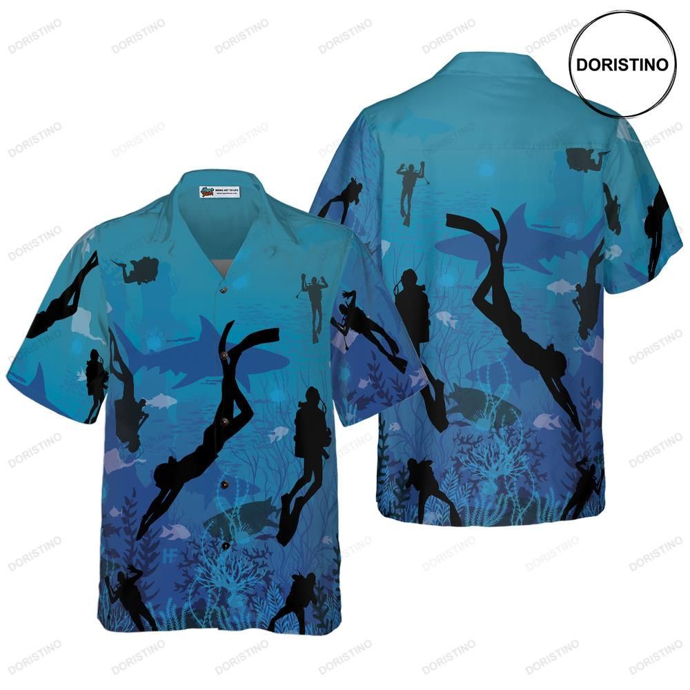 Diving Into Ocean Life Awesome Hawaiian Shirt