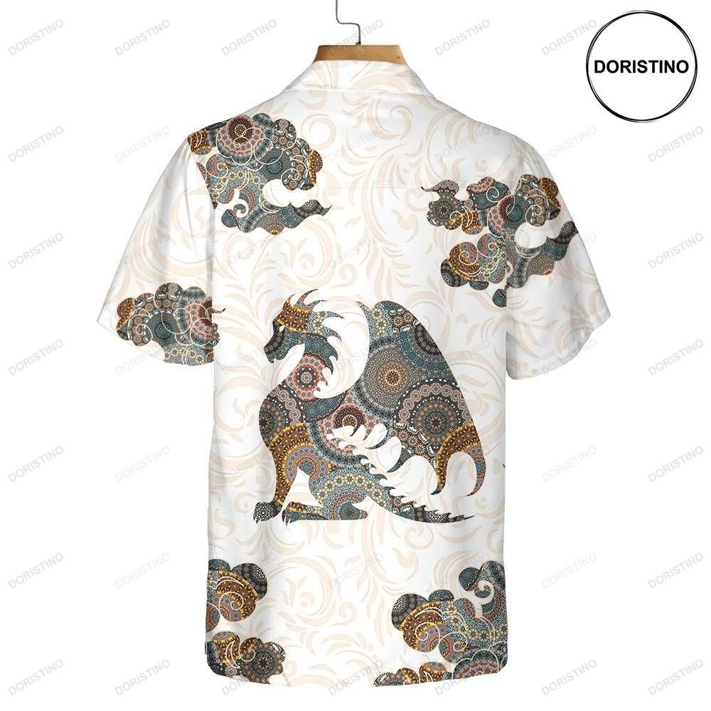 Dragon Colorful Mandala Dragon Silhouette Best Gift For Dragon Lovers Awesome Hawaiian Shirt