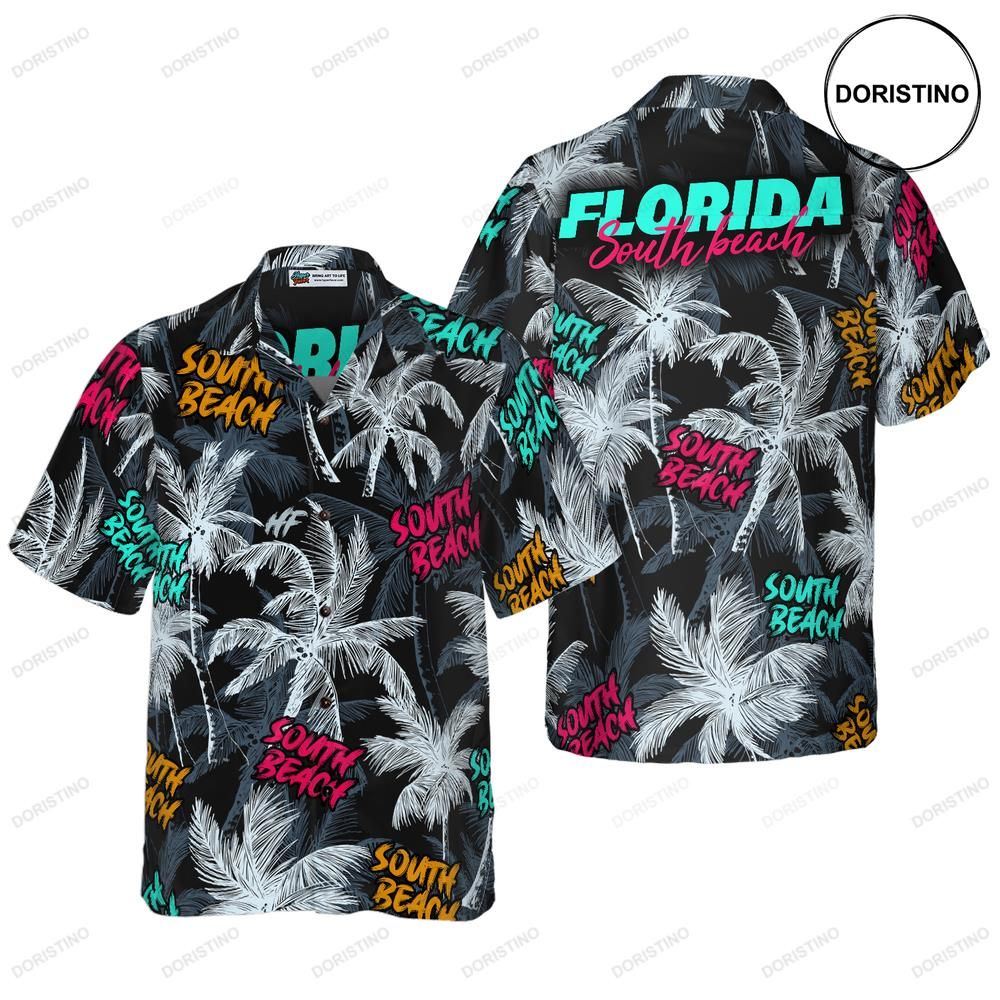 Driftwood Beach Coconut Tree Seamless Awesome Hawaiian Shirt