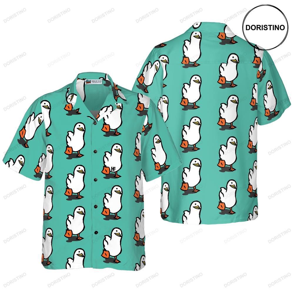 Ducks In Tiffany Blue Awesome Hawaiian Shirt