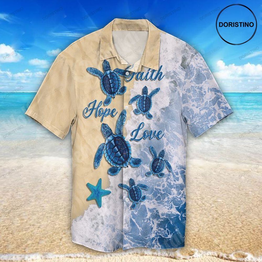 Faith Hope Love Turtle Limited Edition Hawaiian Shirt