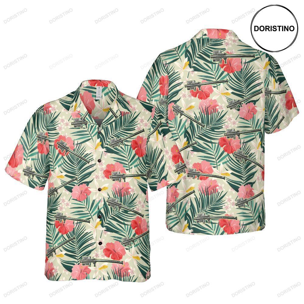 Fim-92 Stinger With Tropical Flowers Awesome Hawaiian Shirt