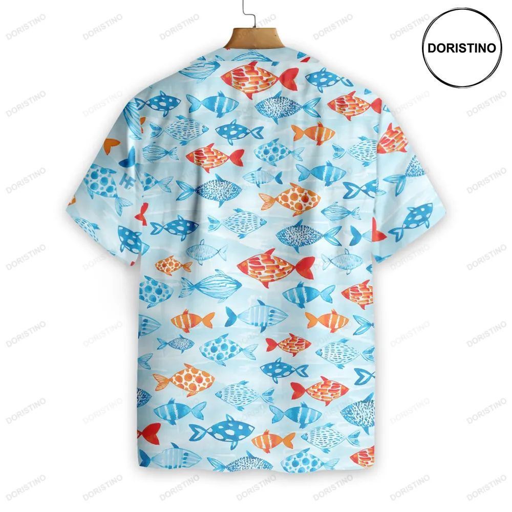 Fish Water Color Pattern V4 Awesome Hawaiian Shirt
