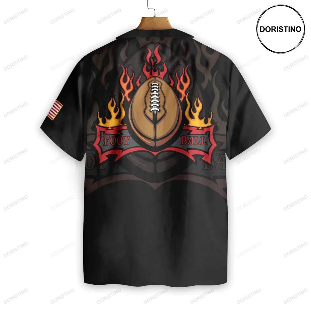 Flame Football Awesome Hawaiian Shirt