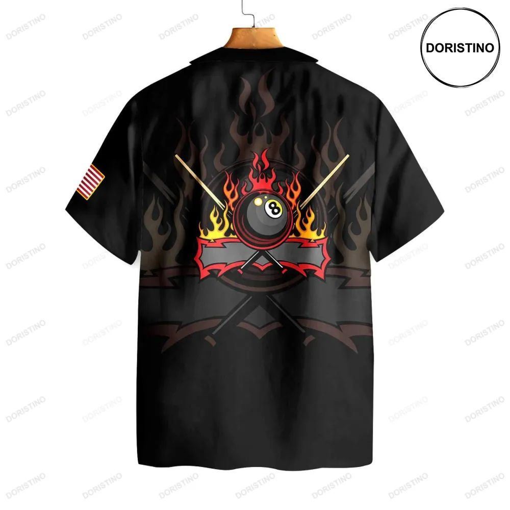 Flame Skull Billiard Pool Hawaiian Shirt