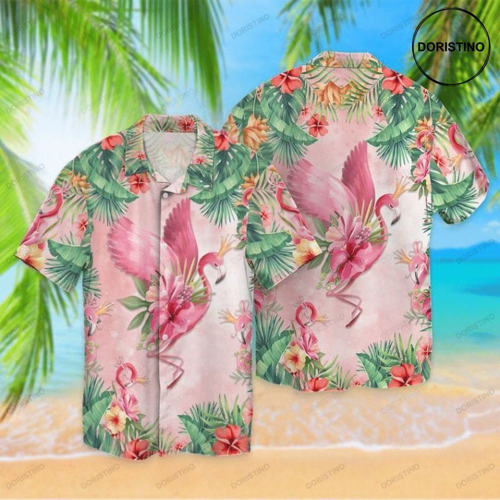 Flamingo Bird With Flowers Limited Edition Hawaiian Shirt