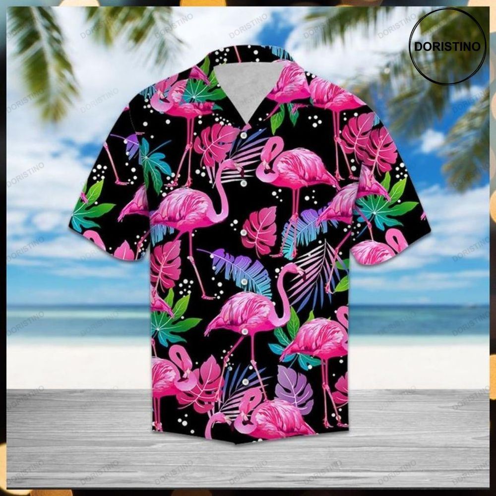 Flamingo Leaf Summer Hawaiian Shirt
