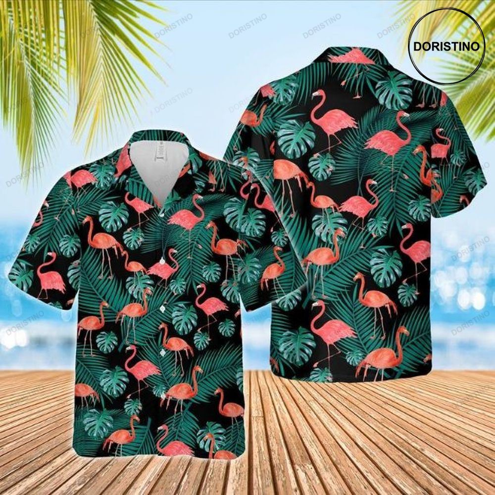 Flamingo Palm Awesome Hawaiian Shirt