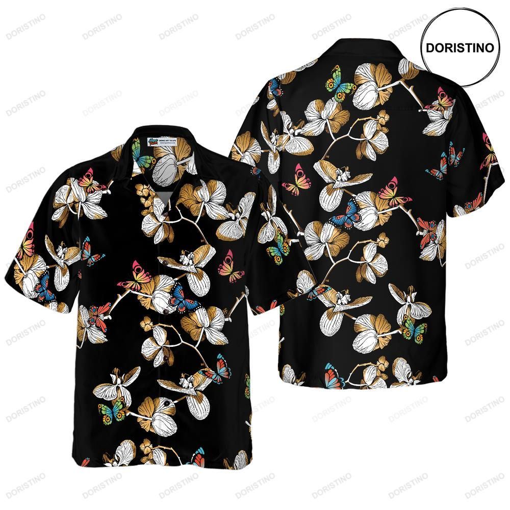 Floral Butterfly Pattern Limited Edition Hawaiian Shirt