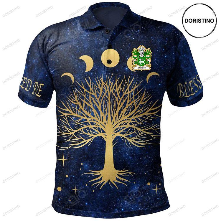 Bleddyn Ap Maenyrch Welsh Family Crest Polo Shirt Moon Phases Tree Of Life Doristino Polo Shirt|Doristino Awesome Polo Shirt|Doristino Limited Edition Polo Shirt}