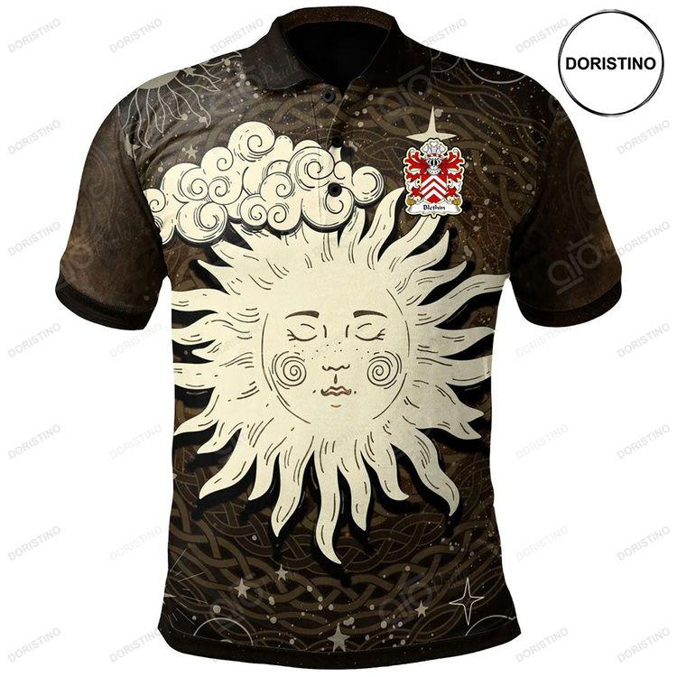 Blethin Of Shirenewton Monmouthshire Welsh Family Crest Polo Shirt Celtic Wicca Sun Moon Doristino Polo Shirt|Doristino Awesome Polo Shirt|Doristino Limited Edition Polo Shirt}
