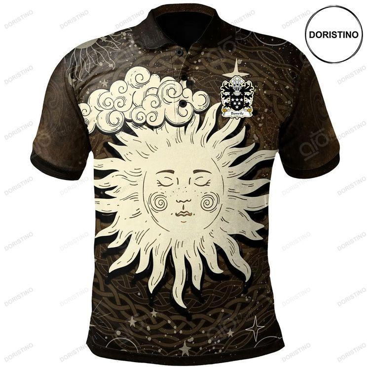 Bonvile Of Glamorgan Welsh Family Crest Polo Shirt Celtic Wicca Sun Moon Doristino Polo Shirt|Doristino Awesome Polo Shirt|Doristino Limited Edition Polo Shirt}