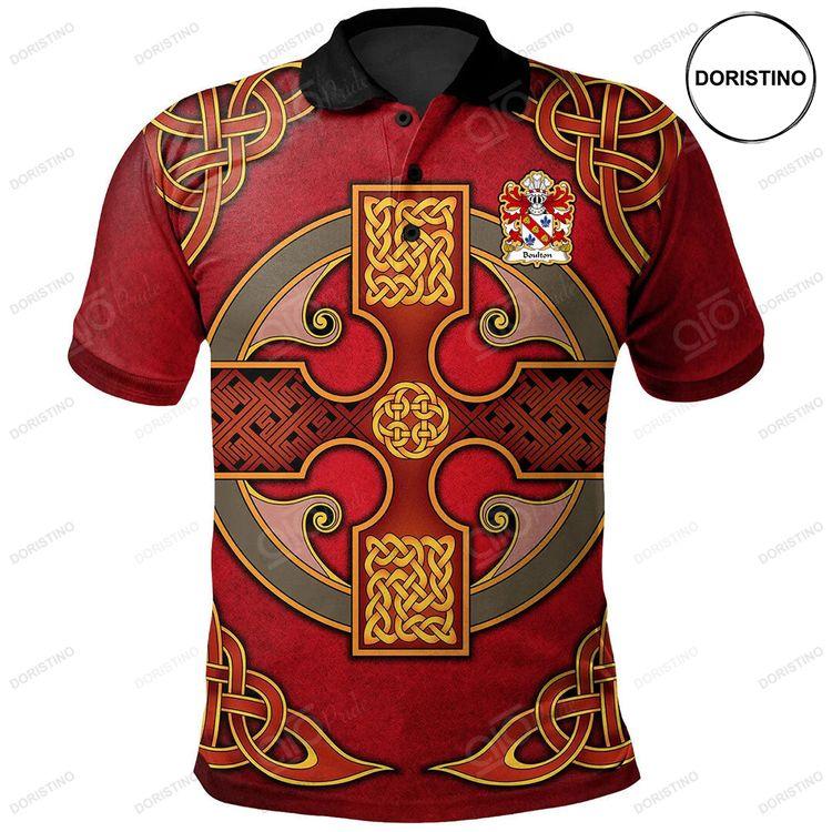 Boulton Of Pembrokeshire Welsh Family Crest Polo Shirt Vintage Celtic Cross Red Doristino Polo Shirt|Doristino Awesome Polo Shirt|Doristino Limited Edition Polo Shirt}