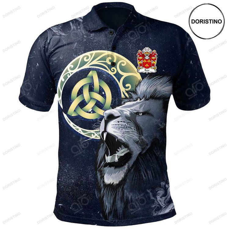 Boxe Or Coxe South Wales Welsh Family Crest Polo Shirt Lion Celtic Moon Doristino Polo Shirt|Doristino Awesome Polo Shirt|Doristino Limited Edition Polo Shirt}
