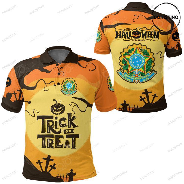 Brazil Halloween Trick Or Treat Polo Shirt Doristino Polo Shirt|Doristino Awesome Polo Shirt|Doristino Limited Edition Polo Shirt}