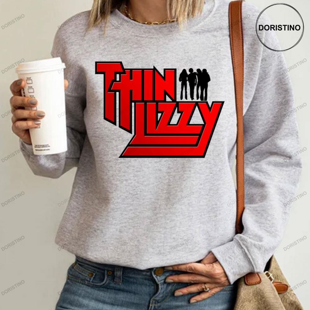 Red Art Thin Lizzy Rock Band Shirts