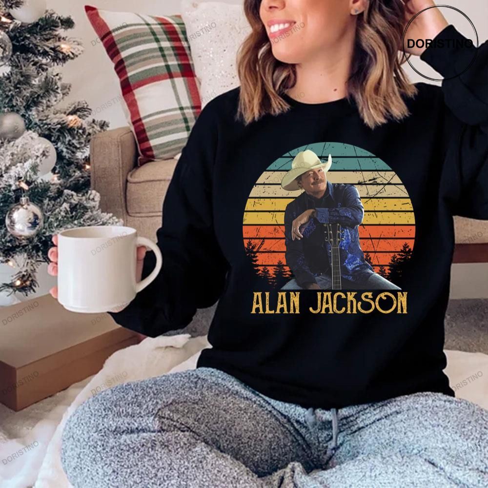 Retro Sunset Alan Jackson Shirts
