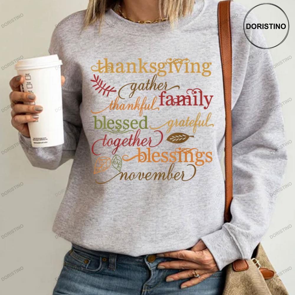 Thankful Blessings Thanksgiving Family Shirt