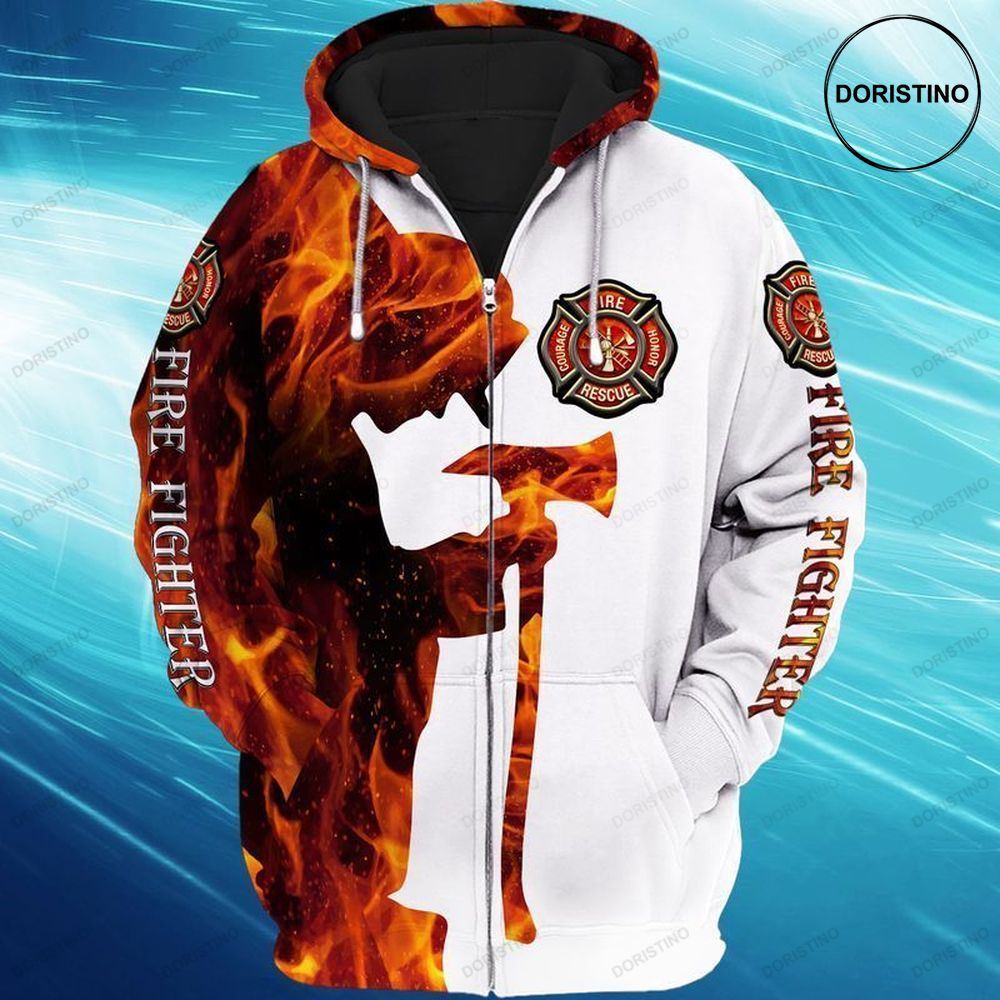 Memorial Day Firefighter Art Awesome 3D Hoodie