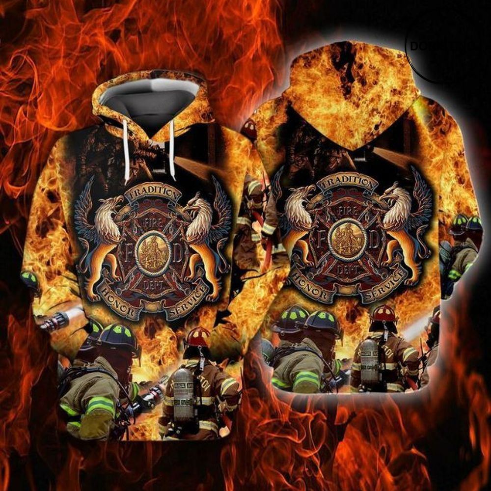 Memorial Day Firefighter Tradition Honor Service Awesome 3D Hoodie