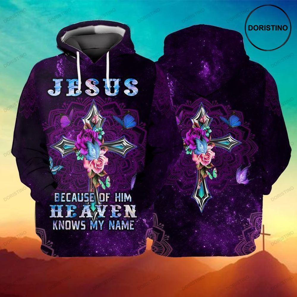 Memorial Day The Cross Jesus Because Of Him Heaven Knows My Name Limited Edition 3d Hoodie
