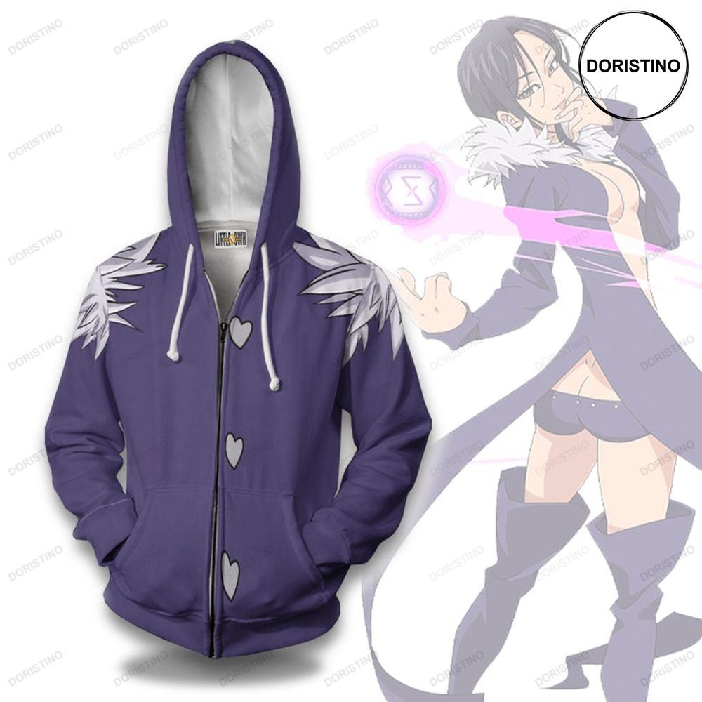 Merlin Seven Deadly Sins Uniform Anime Casual Cosplay All Over Print Hoodie