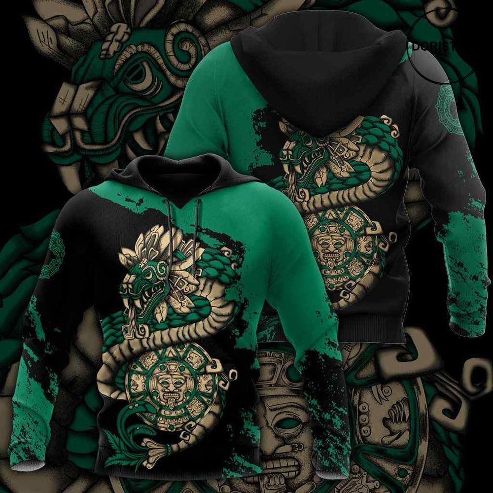 Mexico Aztec Quetzalcoatl Sun Stone Awesome 3D Hoodie