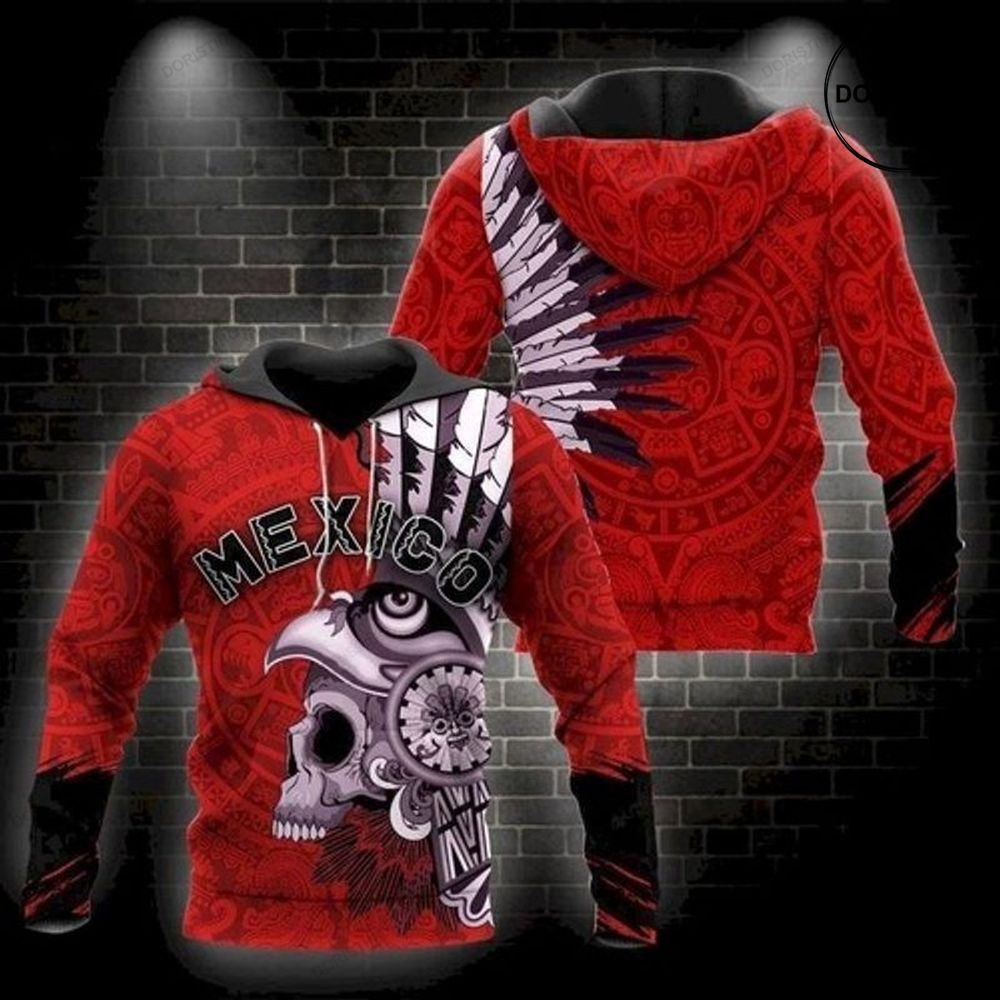 Mexico Skull Aboriginals Ed Custom Limited Edition 3d Hoodie
