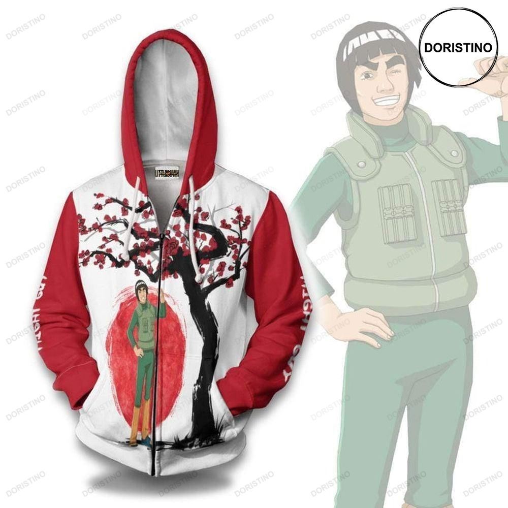 Might Guy Japan Anime Ninja Under The Sun Awesome 3D Hoodie