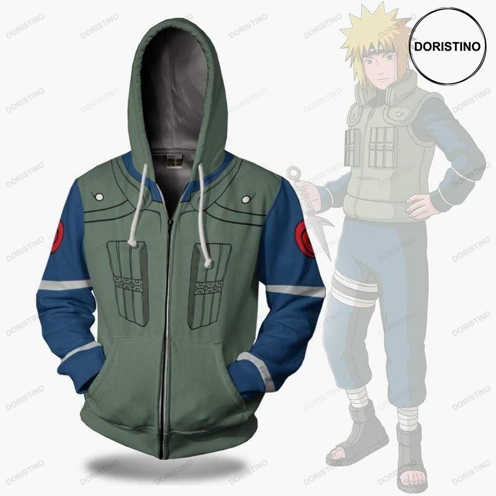 Minato Namikaze Cosplay Costume Nrt Clothes Anime Outfits All Over Print Hoodie