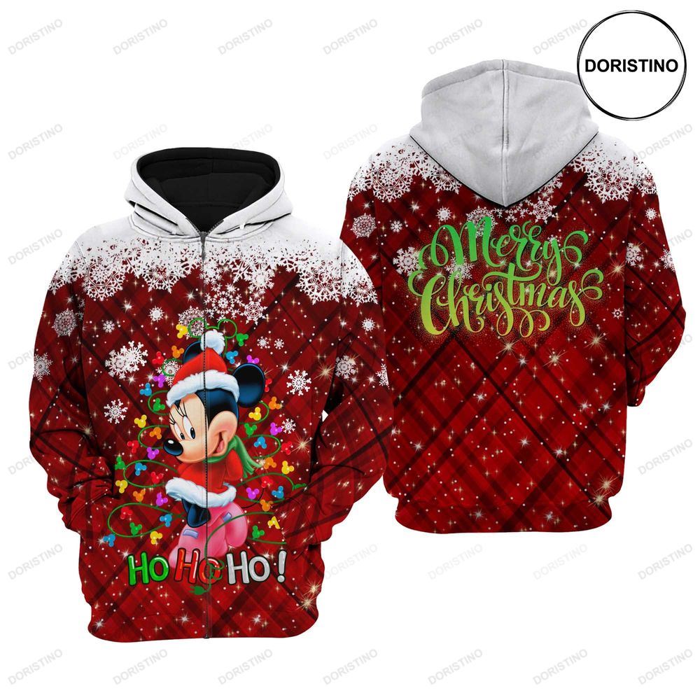 Minnie Mouse Red Christmas Awesome 3D Hoodie