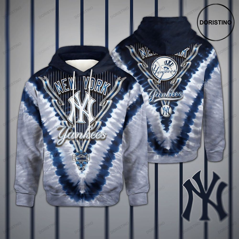 Mlb New York Yankees Tie Dye Pattern Awesome 3D Hoodie