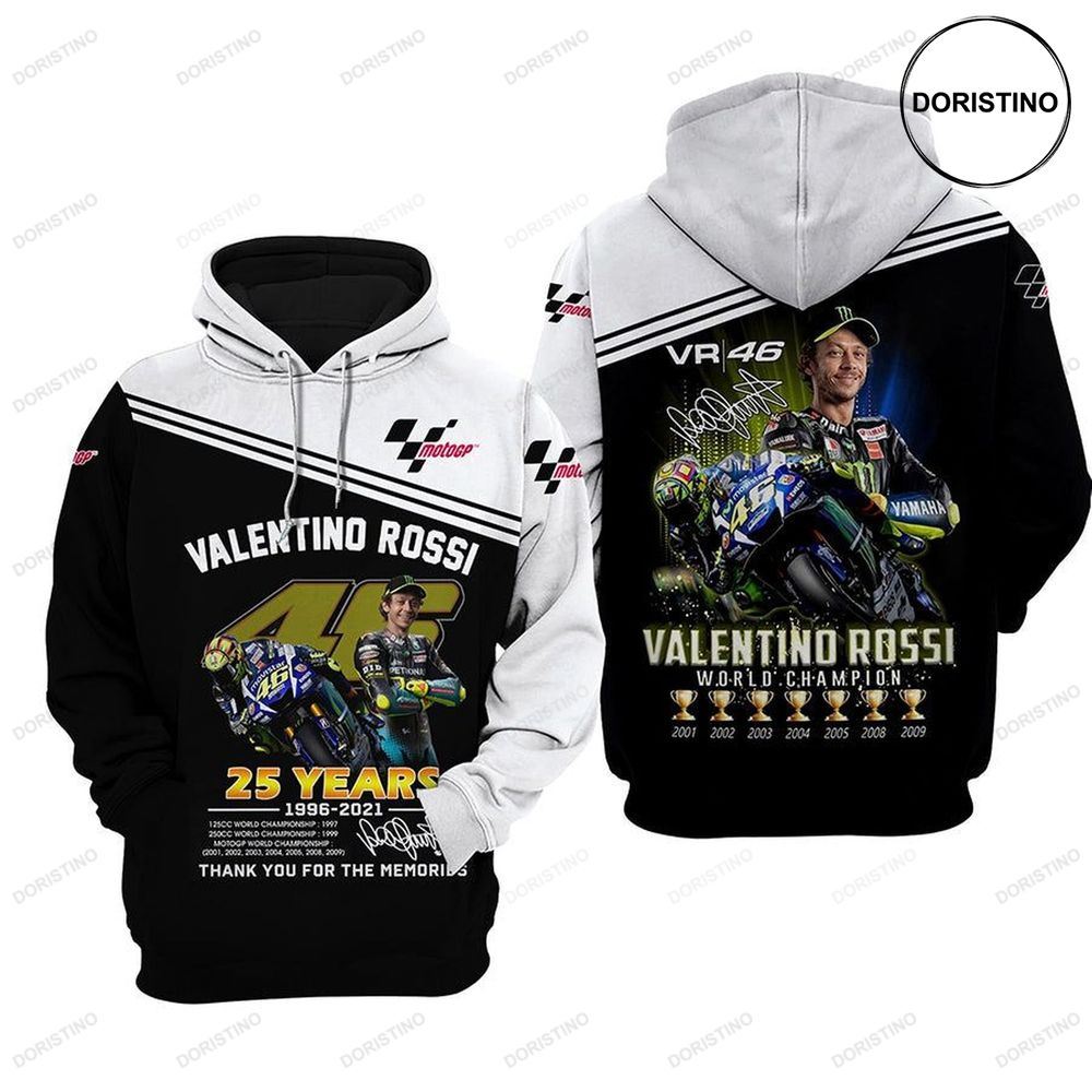 Moto Fans Valentino Rossi Moto Gp Racing All Over Print Hoodie