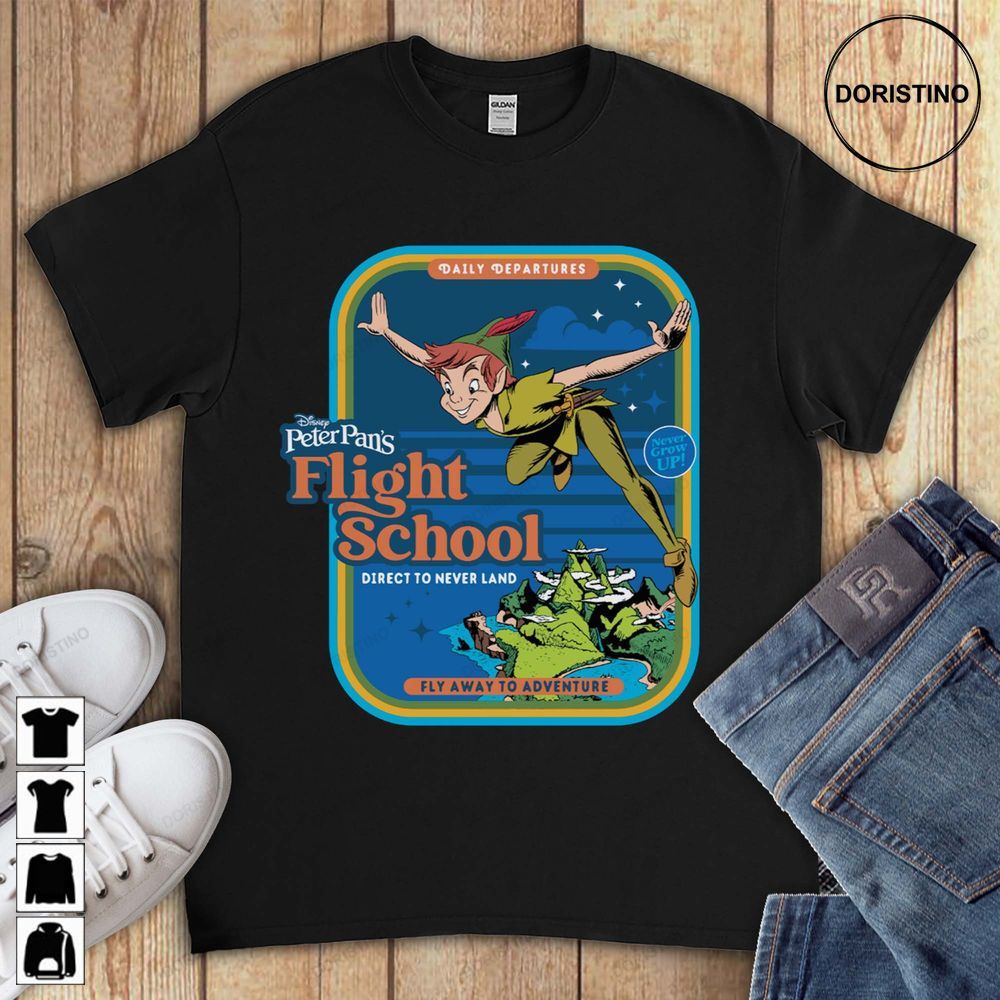 Disney Peter Pan Flight School Vintage Comics Unisex Gift For Men Women Awesome Shirts