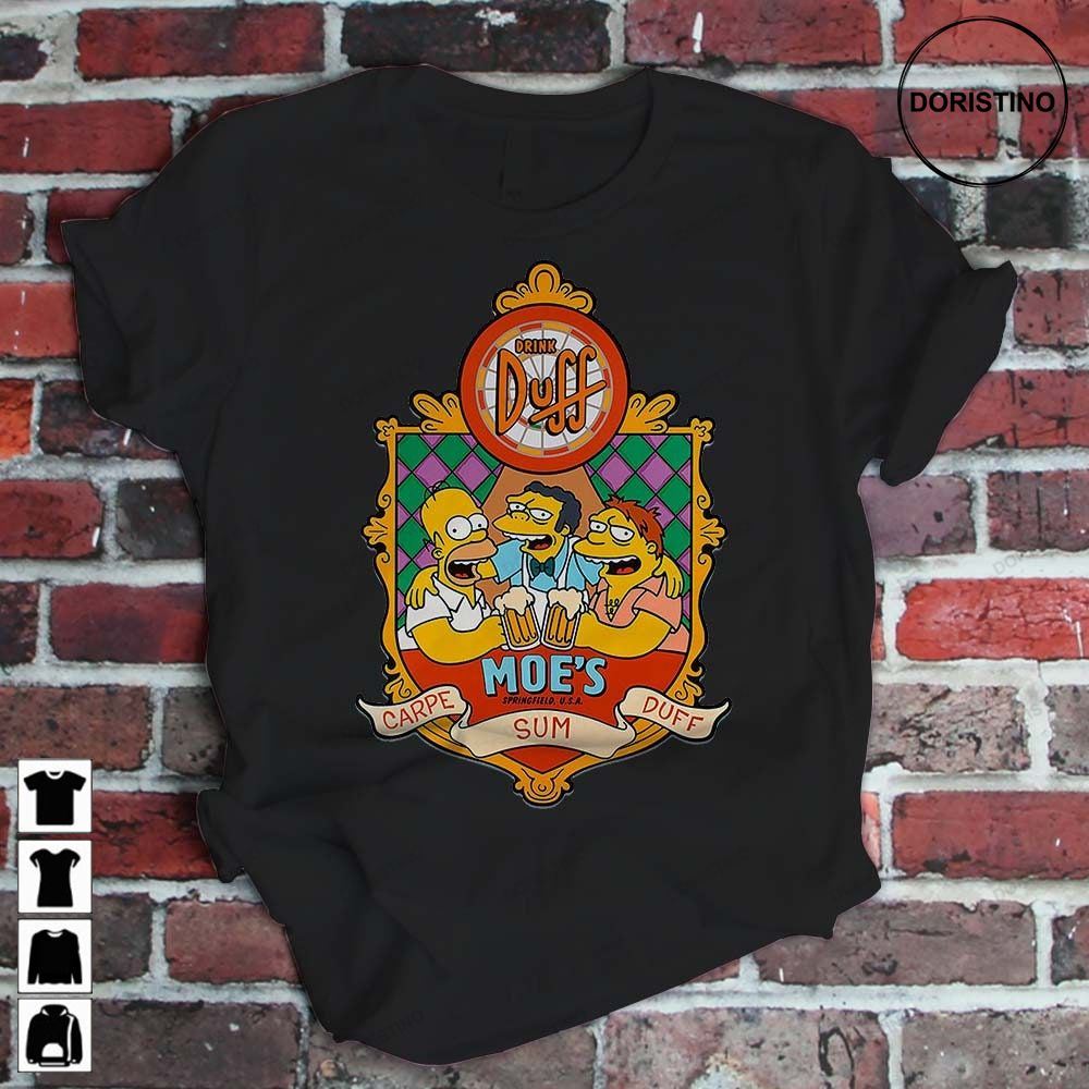 Drink Duff Beer Moe's Tavern Bar Funny The Simpsons Gift Men Women Awesome Shirts