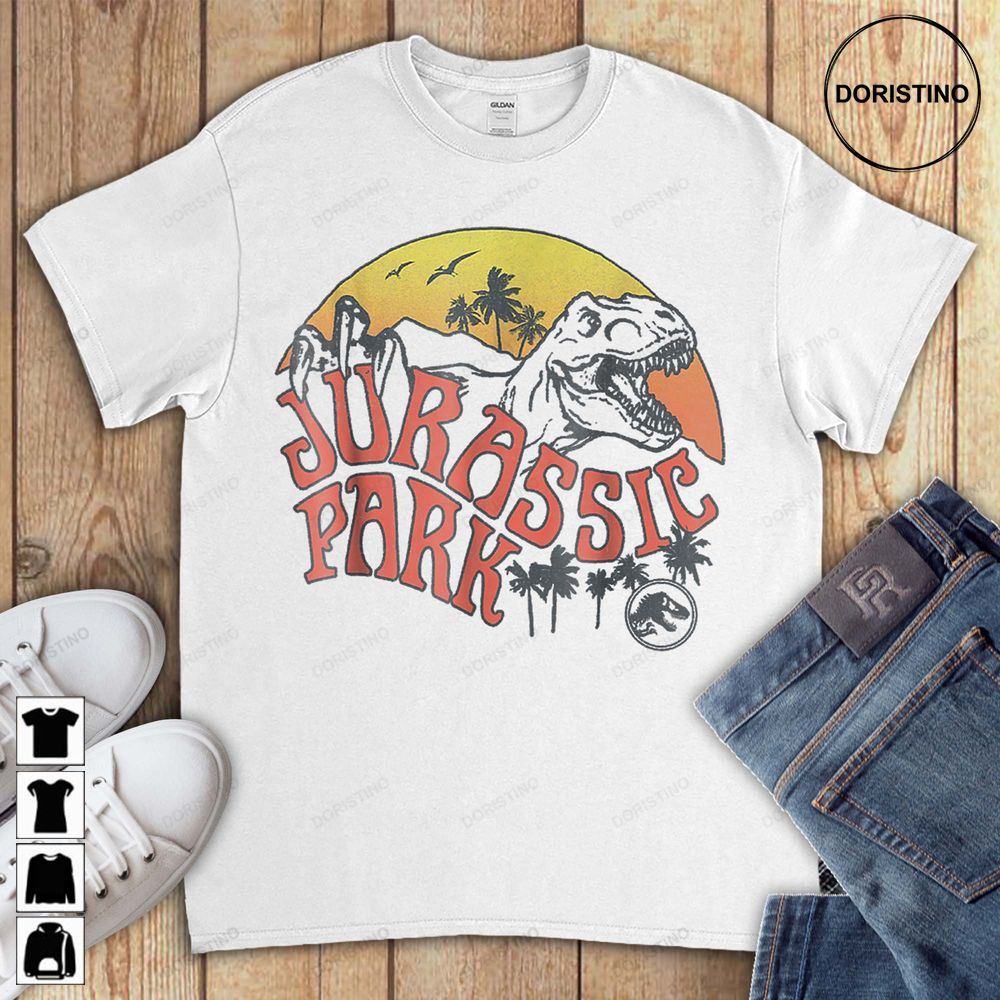Jurassic Park T-rex Dinosaur Jurssic World Sunset Unisex For Men Women Limited Edition T-shirts