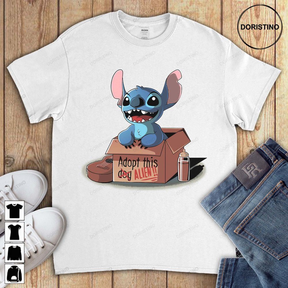 Lilo Stitch Adopt This Alien Son Daughter Birthday Gift Unisex For Men Women Limited Edition T-shirts