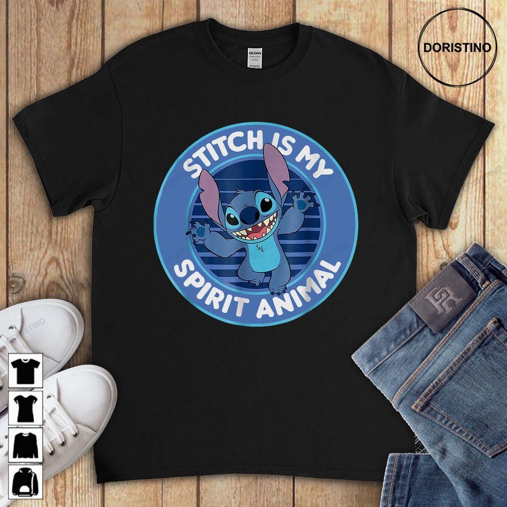 Lilo Stitch Is My Spirit Animal Gift Unisex For Men Women Awesome Shirts