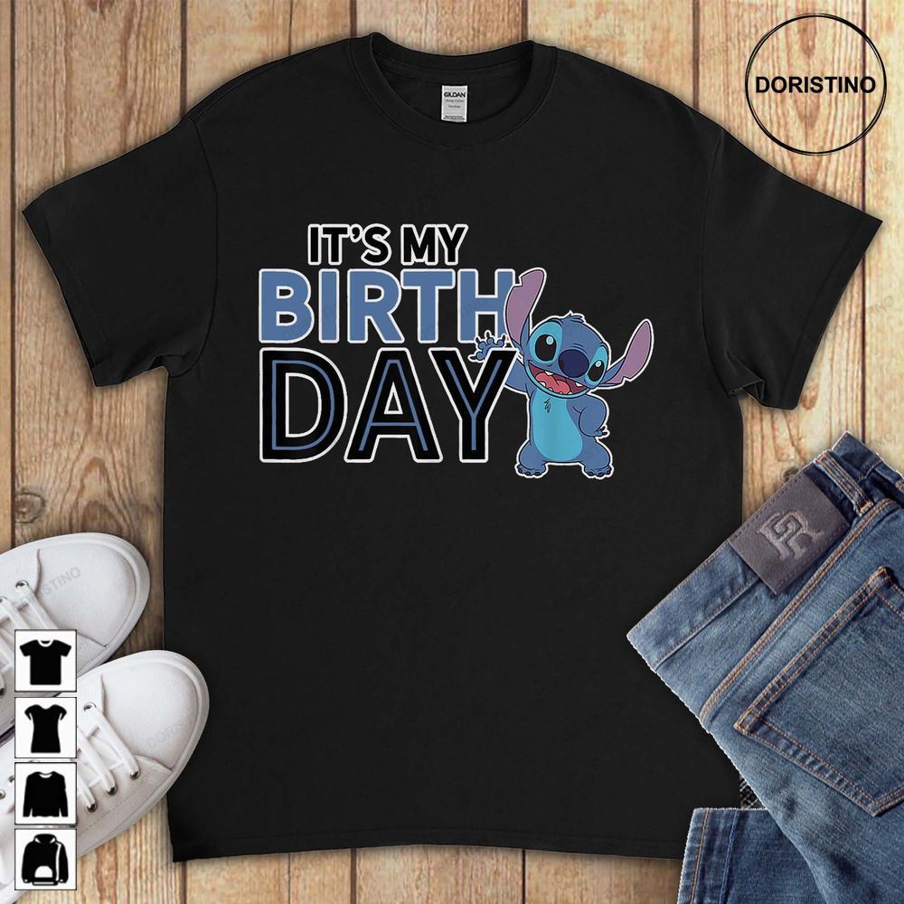 Lilo Stitch It's My Birthday Son Daughter Birthday Gift Unisex For Men Women Limited Edition T-shirts