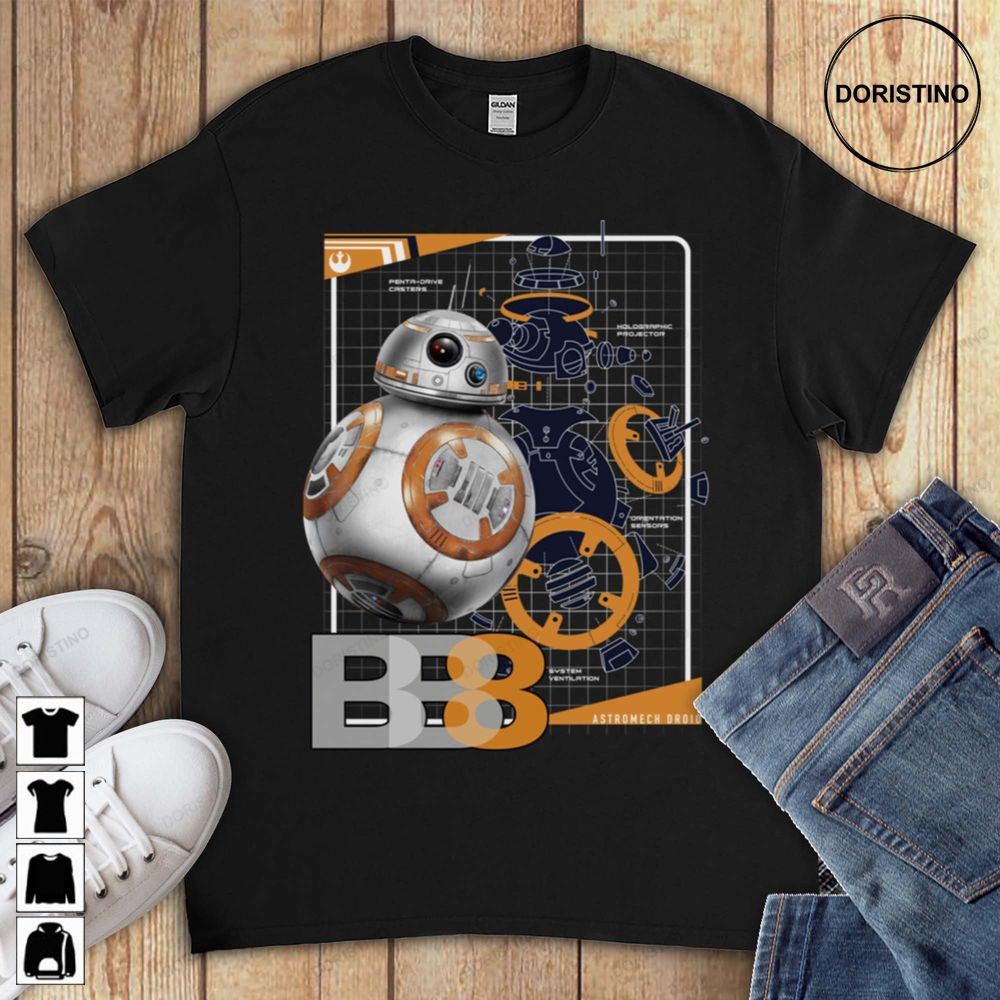 Star Wars Bb-8 Droid Robot Blueprint Unisex For Men Women Awesome Shirts