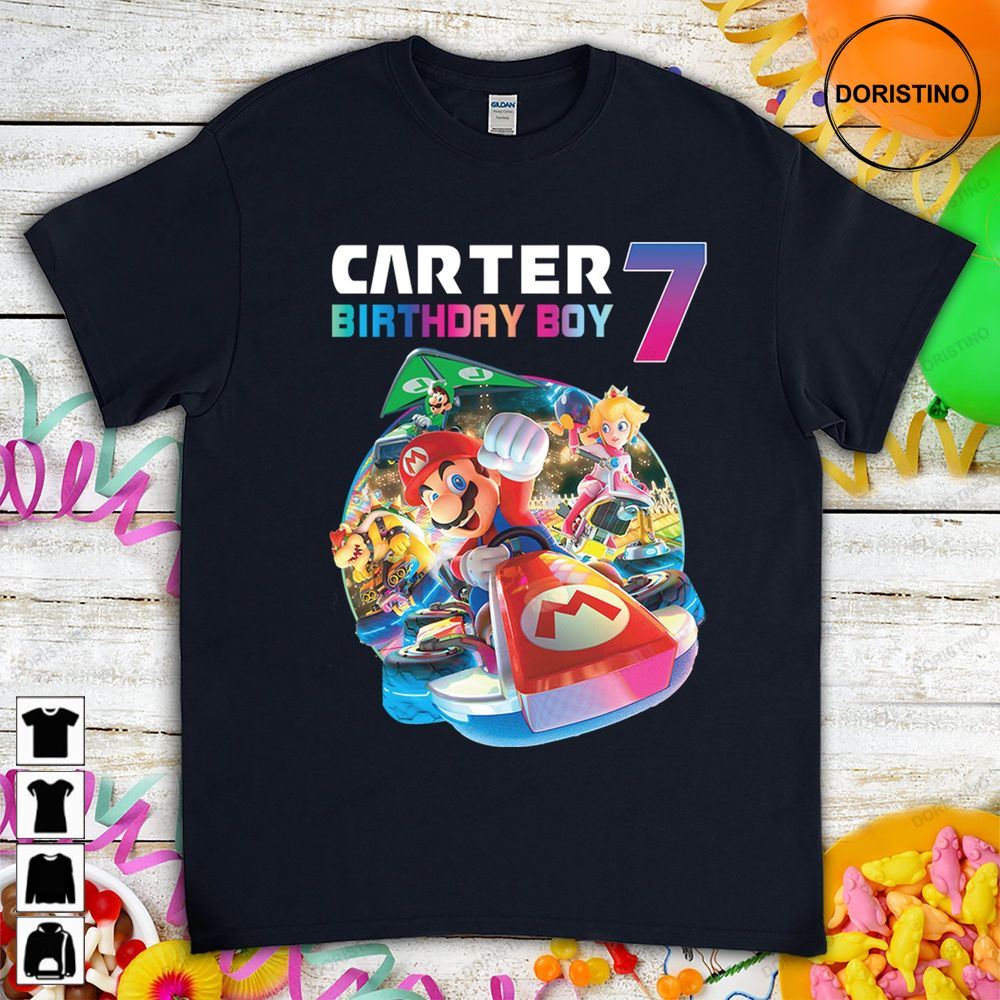 Super Mario Kart Gaming Birthday Gift For Son Daughter Funny Custom Name Unisex For Men Women Boys Girls Trending Style