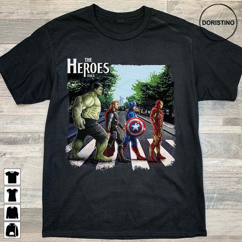 The Heroes Avengers Captain America Thor Iron Man Hulk Funny Comic Fan Unisex Awesome Shirts